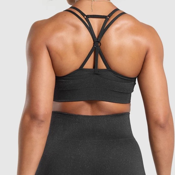 Blue Gymshark Adapt Fleck Sports Bra - Picture 2 of 5